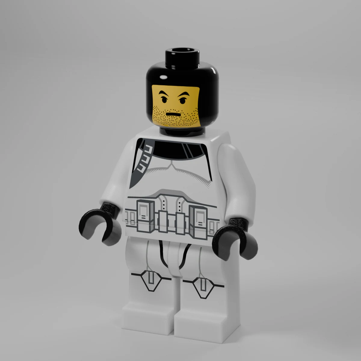 Clone Commander (Yellow) in White